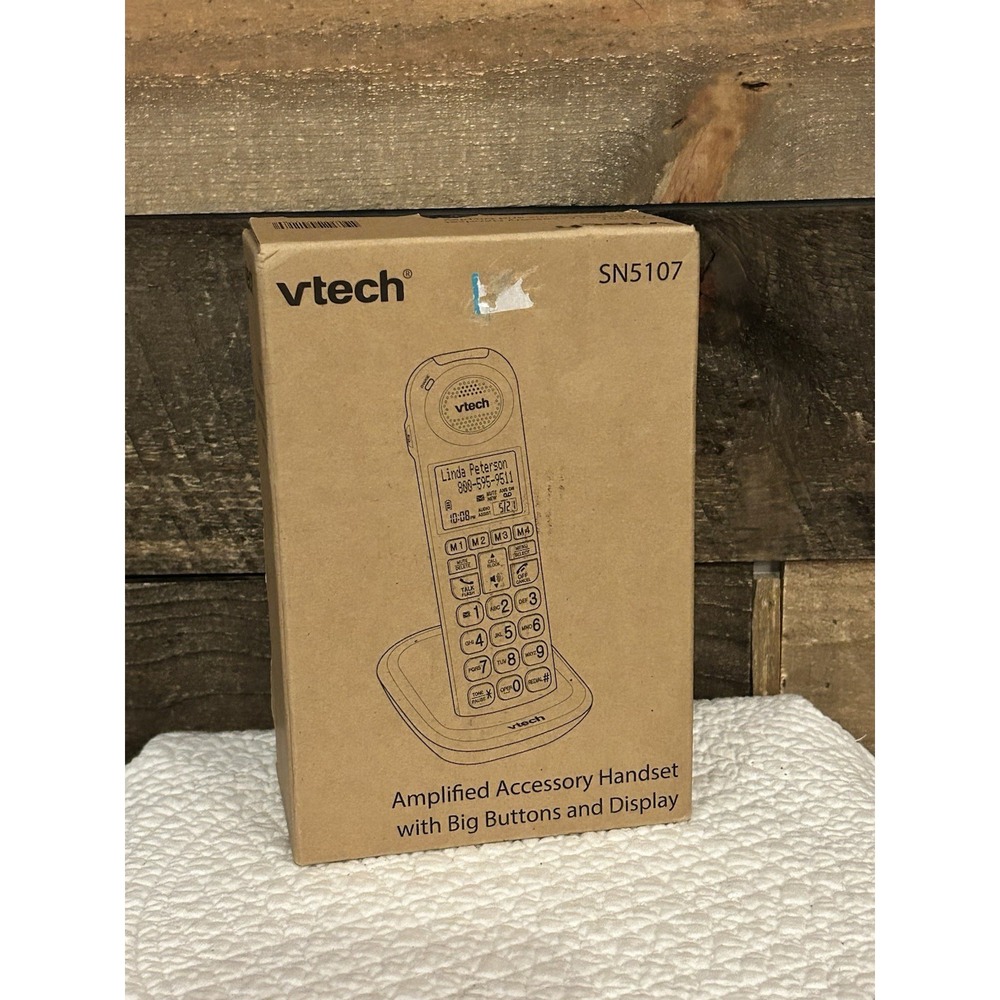 VTech SN5107 Amplified Accessory Cordless Handset w/ Big Buttons & Large Display